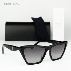 Saint Laurent Women Sunglasses Black Grey Gradient Cat Eye SLM103 001 BRAND NEW